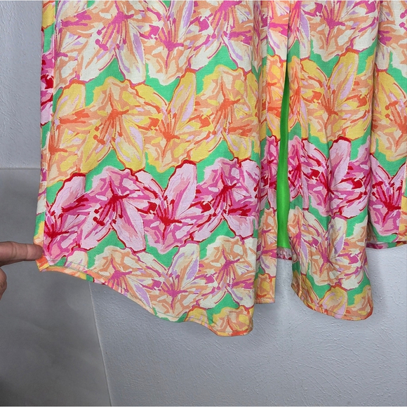 Emily Mccarthy The Georgia Dress In Azalea Multicolor Floral Women's Medium - Picture 10 of 16
